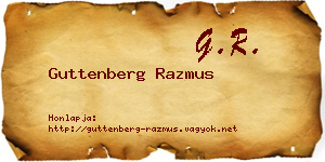 Guttenberg Razmus névjegykártya